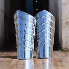 Renaissance Medieval Knight Arm Guards Forearm Bracers Steel Arm Armor For LARP