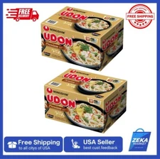 Nongshim Pre-Cooked Udon Savory Soy Premium Noodle Soup Bowl, 9.73oz Ct, 2-Pack