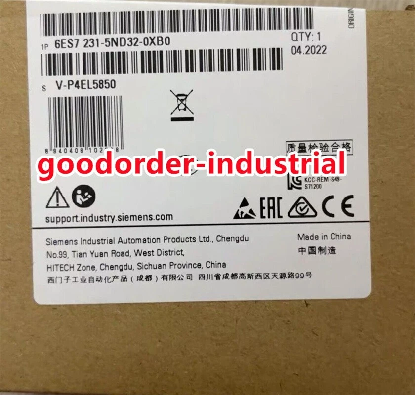 Siemens New In Box 6ES7231-5ND32-0XB0 /6ES7 231-5ND32-0XB0 PLC Module - Image 3 of 4