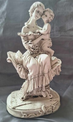 Nostalgie. Handgegossen und dekoriert in England. Liebevolle Mutter-Kind-Figur.