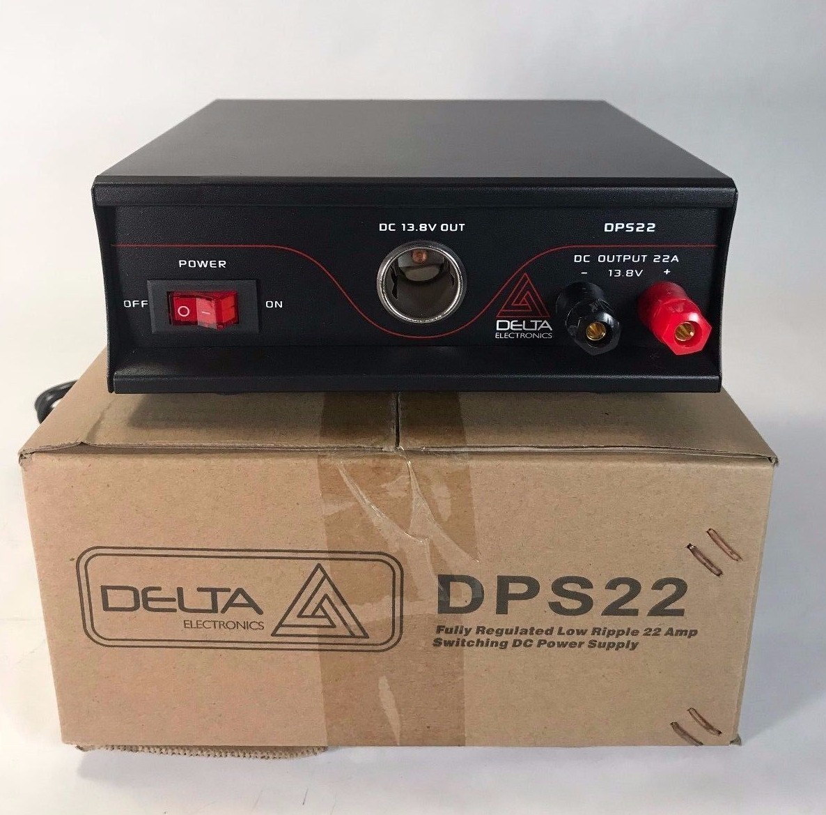 Power Supply 22 Amp DELTA DPS22 12-13.8v AC/DC ultra small For Use