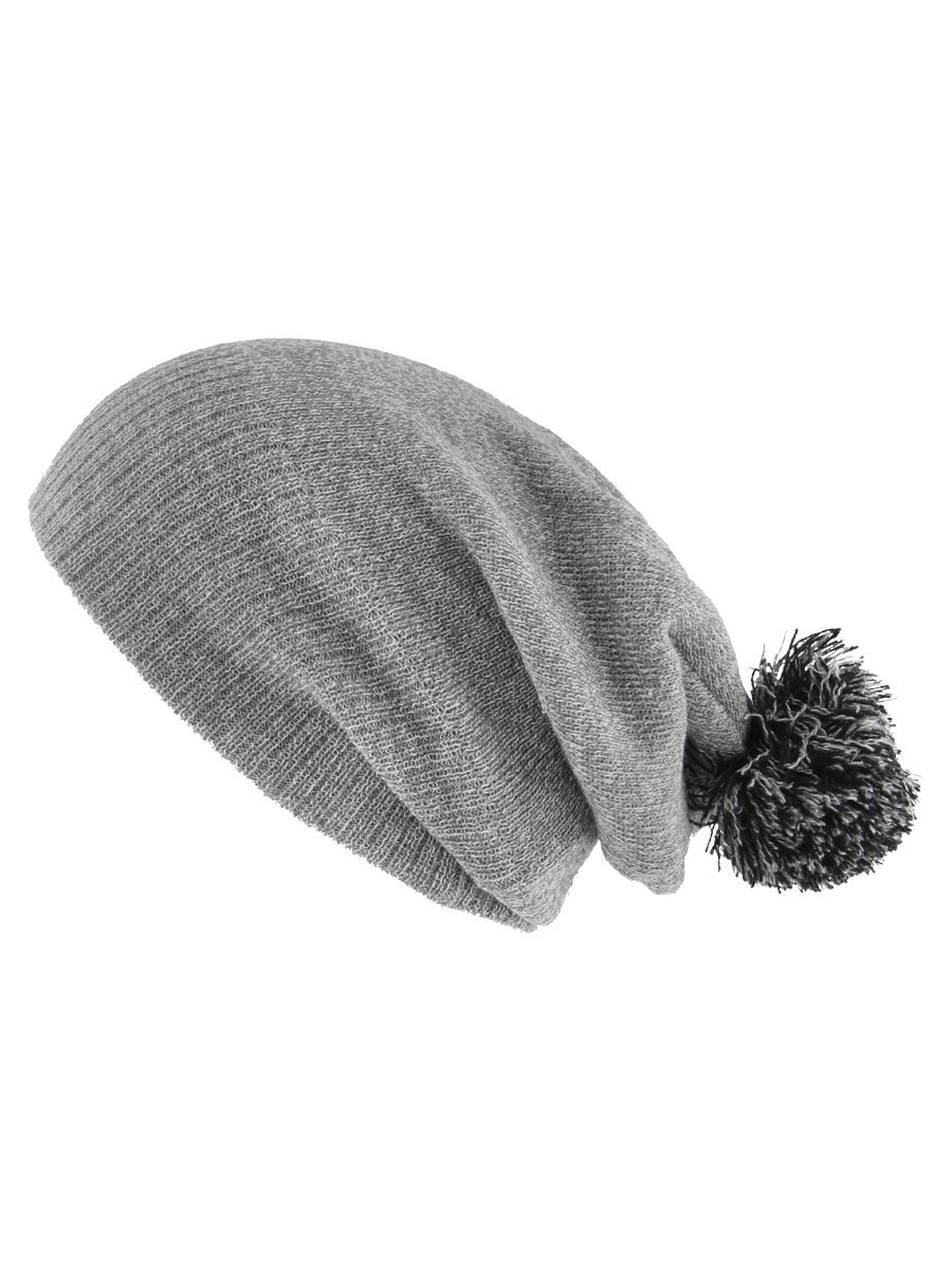 Beanie Snowstar Heather and Black Grey