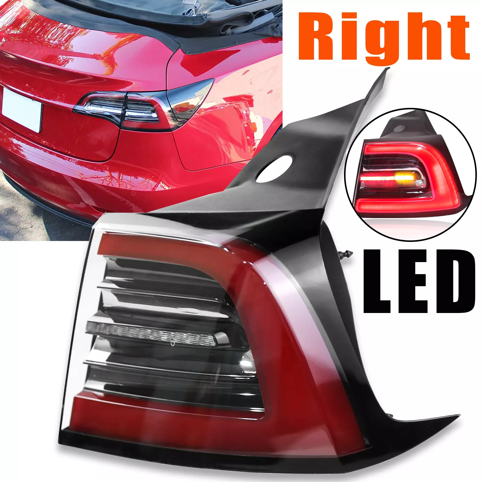 Right Outer Tail Light LED Rear Lamp 3pin For Tesla Model 3 Y 2017-2023 2020