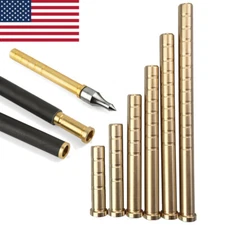 12PK 38-300gr Archery Arrow Inserts Heavy Weight Brass Base ID6.2mm Arrow Shaft