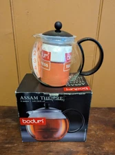 NEW Bodum Assam Glass Tea Press - Stainless Steel Filter 34 oz.