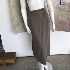 Vintage Express Beige Wool Blend High Waisted Maxi Skirt Age 13/14 / 13 / 14