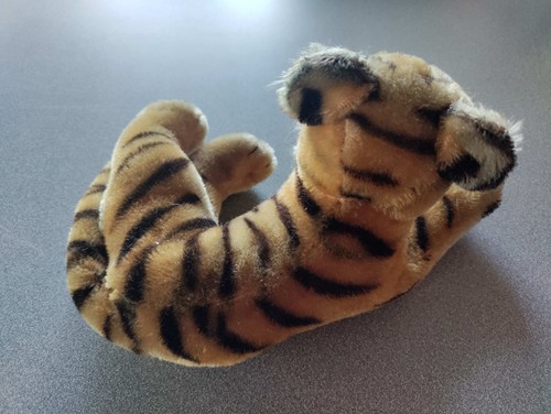 Vintage 1940’s-1950’s STEIFF Stuffed Mohair Lounging Bengal Tiger 14” EUC - Picture 3 of 6
