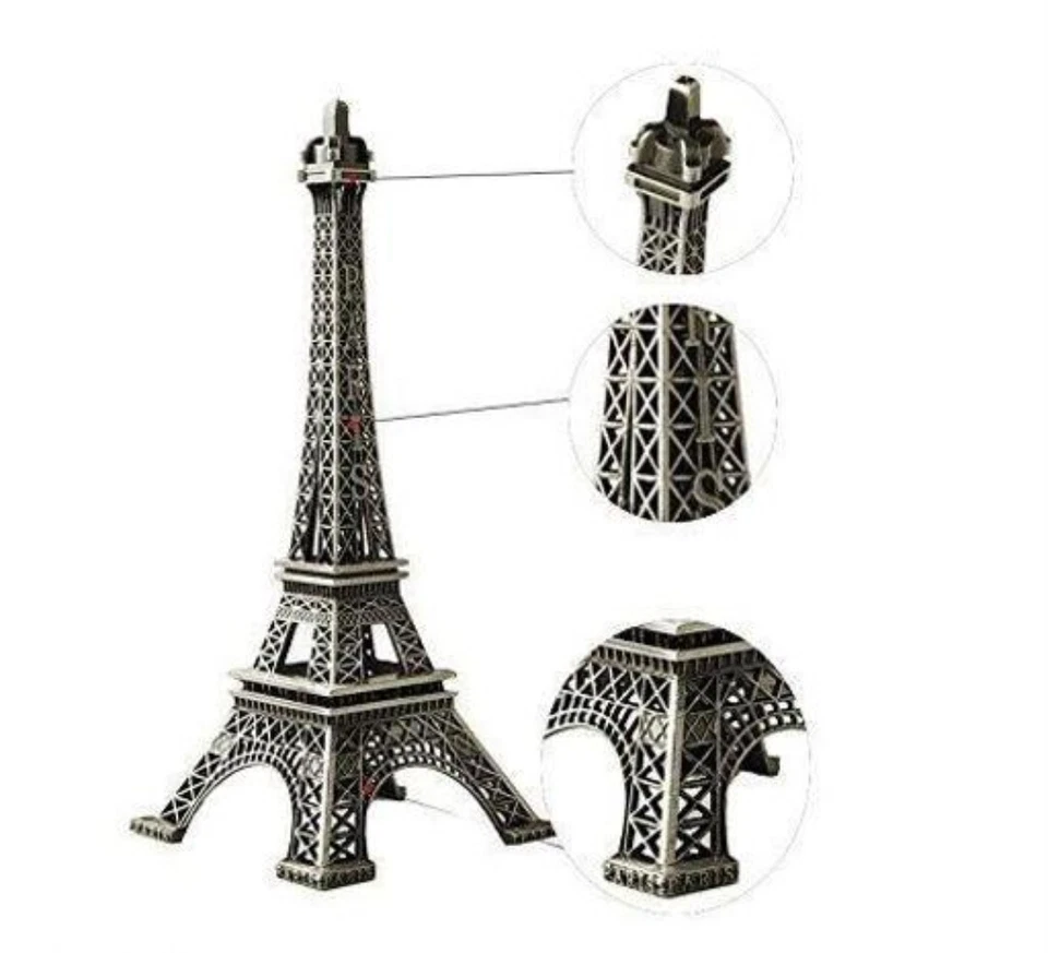 Estatua de metal Torre Eiffel de colección pieza de exhibición decoración del hogar estatua estatuilla artículo de regalo - Imagen 3 de 4