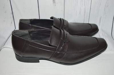 Calvin Klein Brice Action Dark Brown Slip-On Leather Loafer  display picture 3