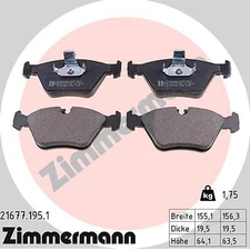 Zimmermann brake pad set, disc brake 21677.195.1