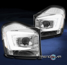 For 2004 2005 2006 Dodge Durango Led Tube Projector Headlights Headlamps Chrome