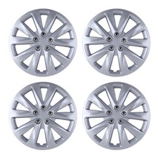 Set Of 4 16inch Wheel Hub Caps Cover Replacement Fit R16 Tire Steel Rim Silver
