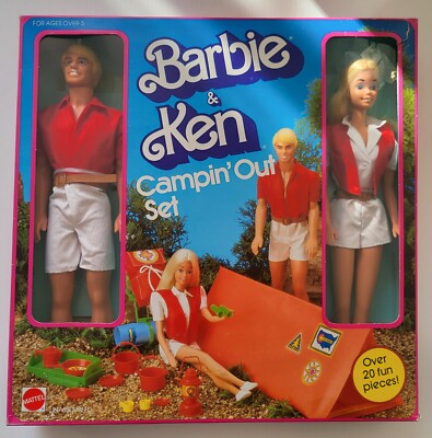 Barbie &  Ken Campin' out Set Mattel 80's Raro!