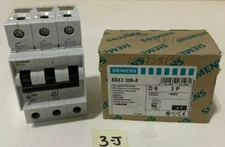 SIEMENS 5SX2 306-8 CURCUIT BREAKER 6A 480V 3 POLE D6 NEW W/ BOX + WARRANTY!