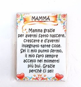 Calamita Magnete Magnetino Rettangolare Idea Regalo Frasi Dedica Mamma Moc Ebay