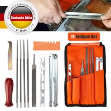 11pcs Feilen Set Sch&auml;rfset Feile Tasche F&uuml;r Motors&auml;ge Kette Kettens&auml;gen Sch&auml;rfen