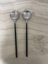 Beautiful metal salad serving set 