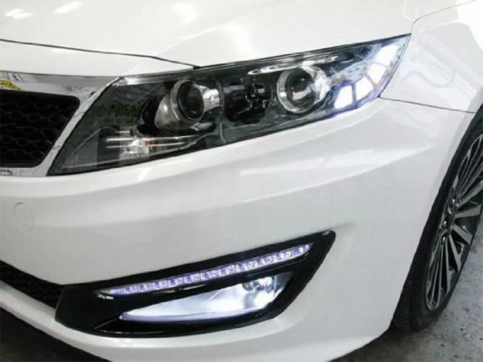 Par de luces antiniebla LED de circulación diurna DRL para KIA Optima K5 2011-2013 Foto 3 de 4