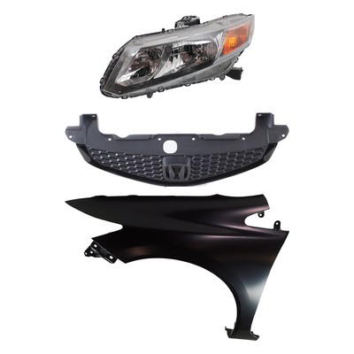 Headlight Driving Head light Headlamp  Driver Left Side Hand for Honda Civic 12