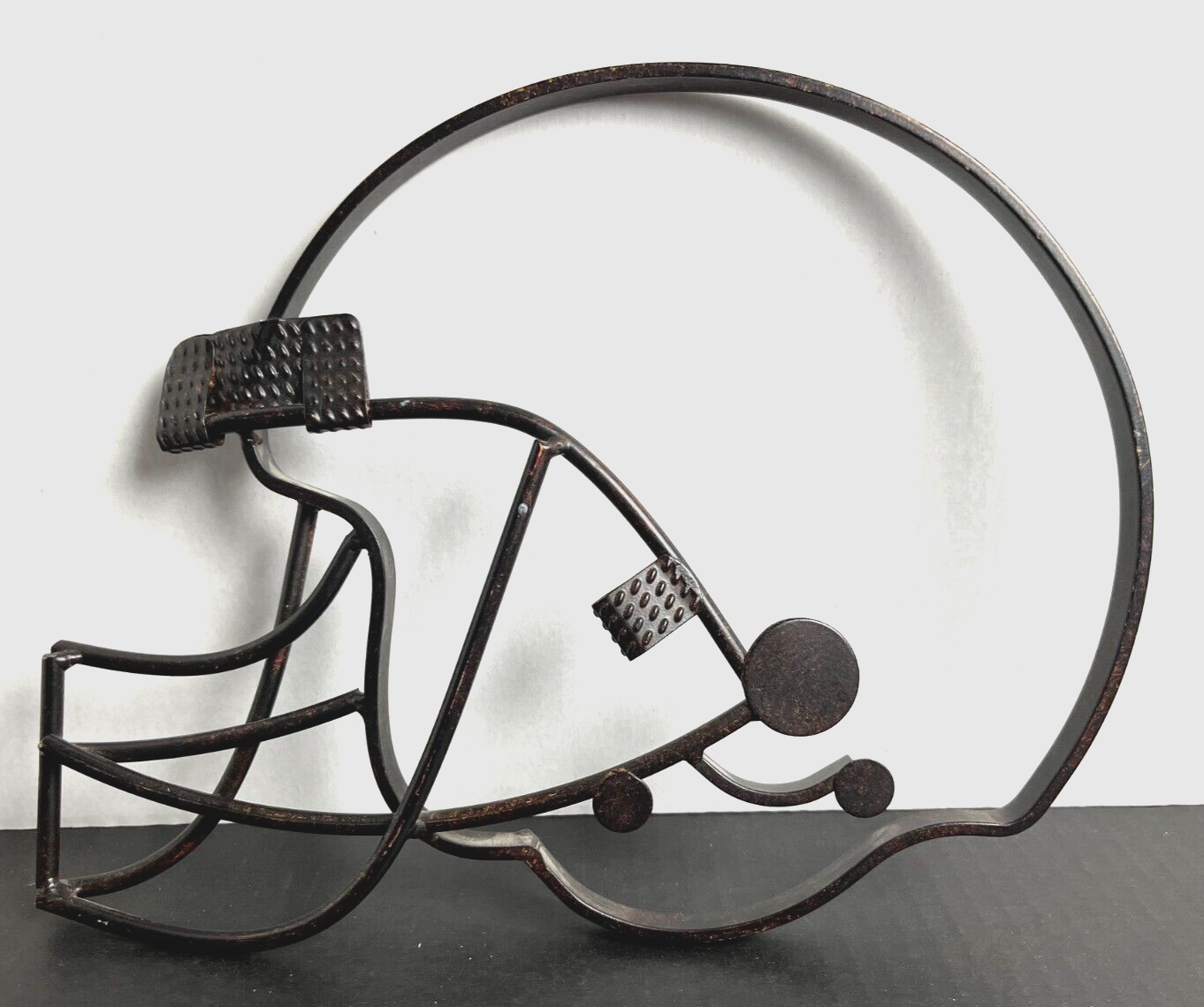 Vintage Metal Football Helmet Wall Decor for Game Room or Man Cave