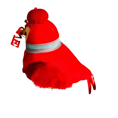 Target Spritz Valentine Love Bird Decoration Red Plush Heart Pattern Holiday Dec - Picture 6 of 10