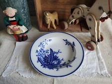 1 plat creux manufacture  porcelaine décor floral