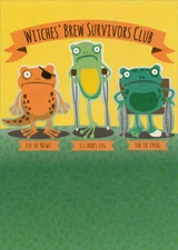 Designer Greetings Witches Brew Survivors Club Funny Halloween Card