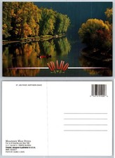 St. Joe River Northern Idaho Postcard Autumn Canoe Mountain West Prints 1995