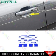 For Ford Ranger 2023-2024 Blue Carbon Fiber Exterior Side Door Bowl Frame Cover