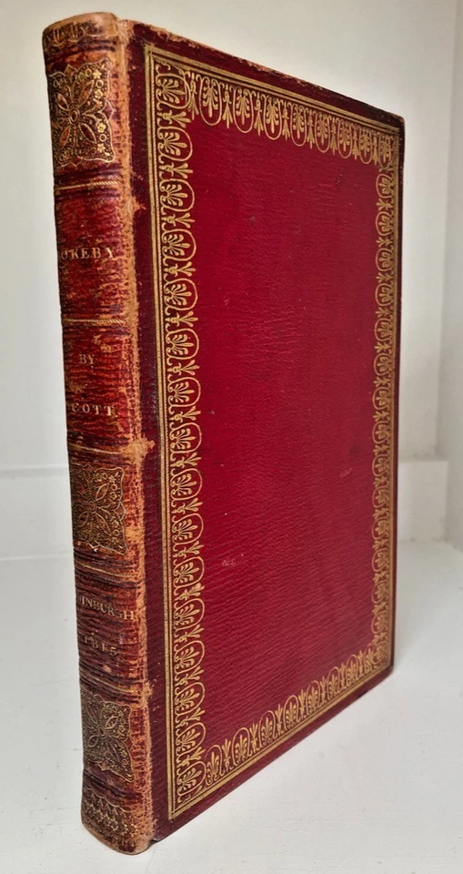 1815 Walter Scott ROKEBY — Regency Red Morocco Fine Binding & Scriven Provenance - Image 2 of 4
