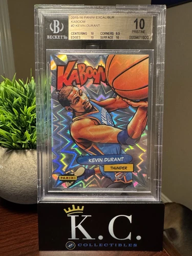 2015-16 Panini Excalibur Kevin Durant #2 Kaboom Case Hit SSP BGS 10