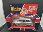 Vintage Dinky Diecast Toys 241 Silver Jubilee Taxi In Original Pictorial Box