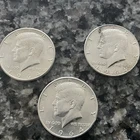 New ListingThree 1964 Silver Kennedy Half Dollars  .90 Silver Uncirculated