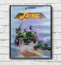 JACKAL poster videogioco vintage anni 80 Konami Nintento NES 28 x 22 pollici