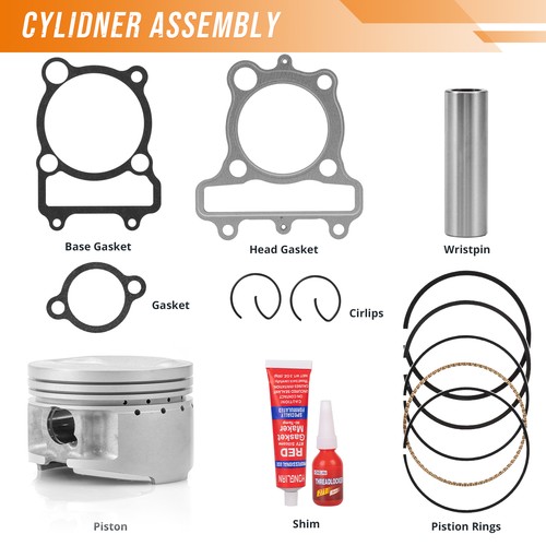 For Yamaha Timberwolf 250 YFB250FW 4x4 92-00 Cylinder Piston Gaskets Top End Kit - Bild 5 von 20