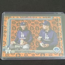 2025 Topps #US119 Tyler Glasnow & Blake Snell - Holiday Orange and Black Foil