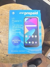 LG Phoenix 5 16GB 5.7" Android Smartphone AT T Prepaid Silver unlocked