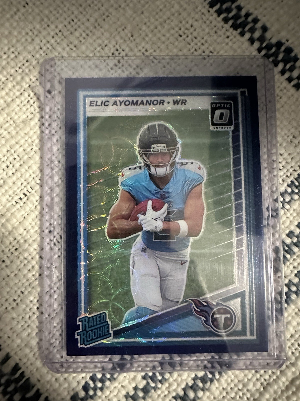 2025  Donruss - Rated Rookie Elic Ayomanor #339 Optic Preview Red Pandora Prizm