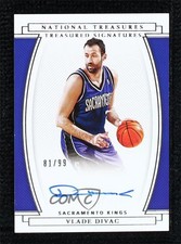 2020-21 National Treasures Treasured Signatures 81/99 Vlade Divac Auto HOF s3g
