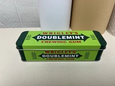 Wrigley’s Doublemint Chewing Gum Collector Tin w/Hinged Lid 6.5 Inches 5/13/25 C