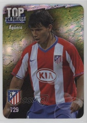 2008 Mundicromo Las Fichas de la Liga Top Platinum Rounded Corners Aguero 10pr