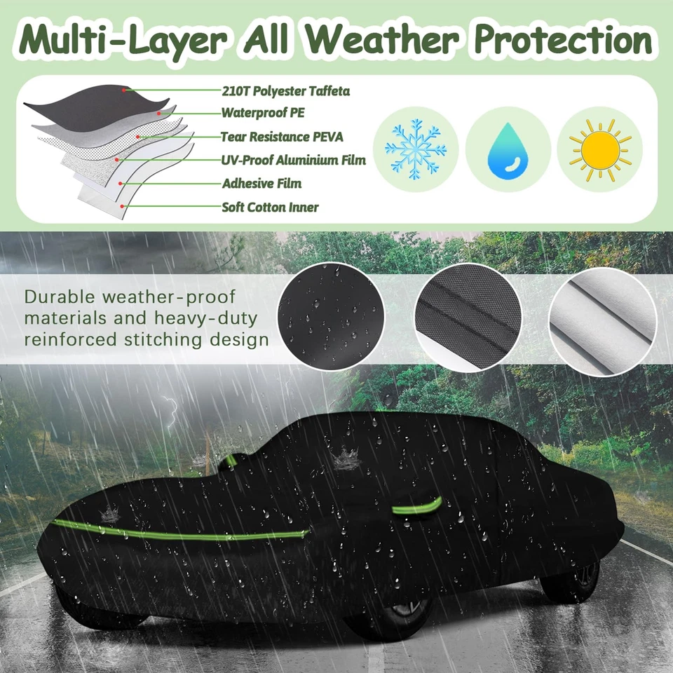 Weather 6 Layer Custom Fit Car Cover for Chevrolet Corvette C3/C4/C5/C8 NEW Foto 2 de 4