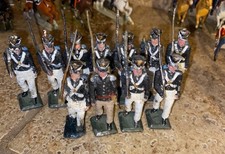 French Napoleonic line infantry. Eleven Pieces Vintage Collectible