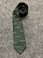 Vintage Forbes Capitalist Tool Green Yellow 100% Silk Tie Designer Collection