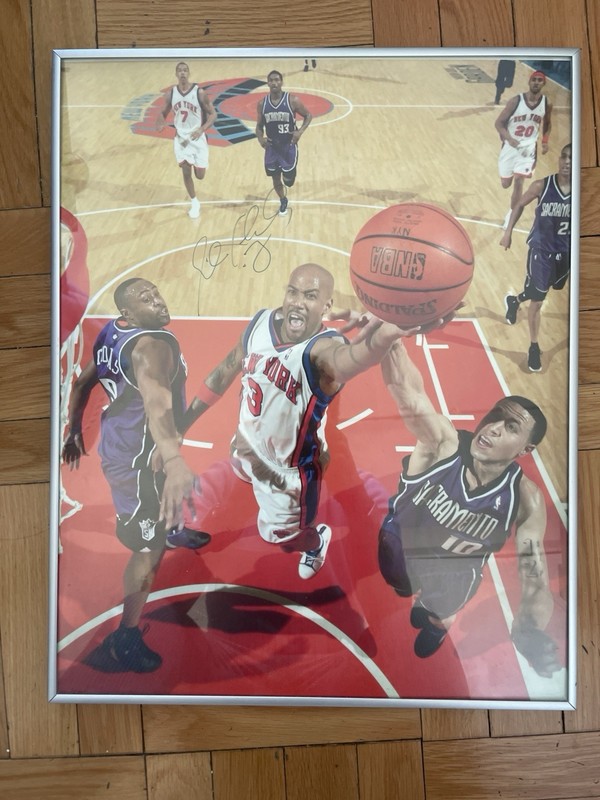 New York Knicks Stephon Marbury Signed Photo; Knicks vs Sacramento Kings - NBA