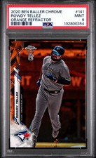 2020 BEN BALLER CHROME ORANGE REFRACTOR #141 ROWDY TELLEZ 6/25 PSA 9