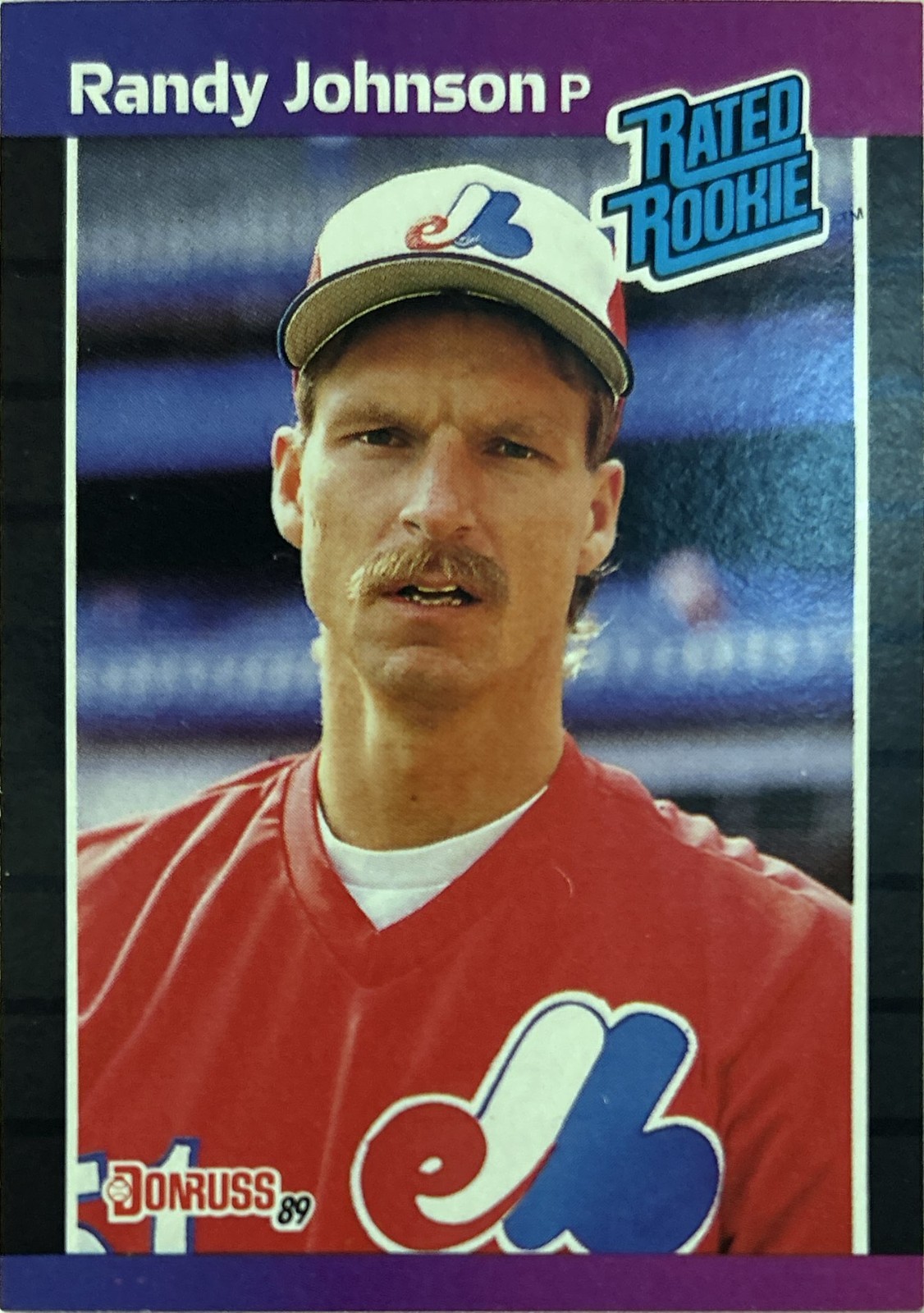 1989 Donruss - Rated Rookie - Randy Johnson #42 (RC) - Expos