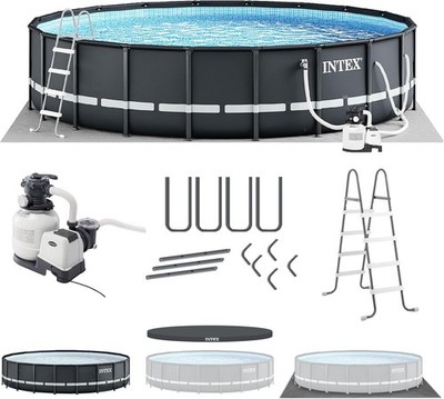 INTEX 26333EH Ultra XTR Deluxe Above Ground Swimming Pool 20ft x 48in with Pump