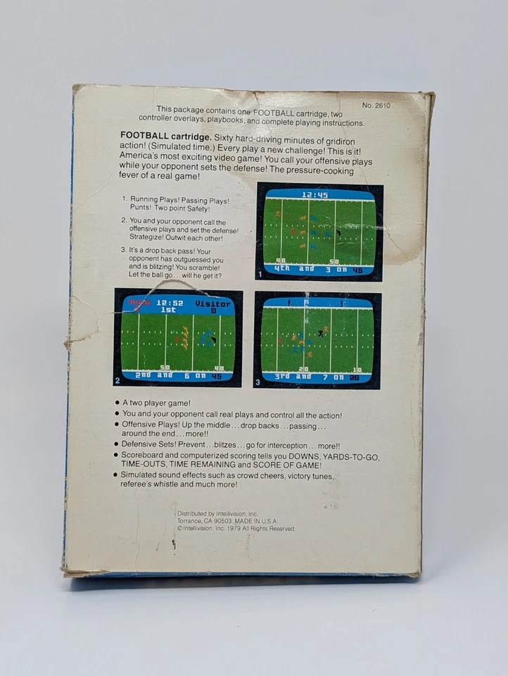 NFL Football (Intellivision, 1980) - CIB Complete - Image 2 of 4