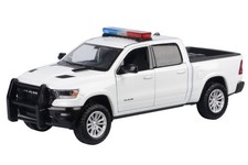 2019 RAM 1500 LARAMIE WHITE POLICE PICKUP DIECAST MODEL MOTORMAX 79544